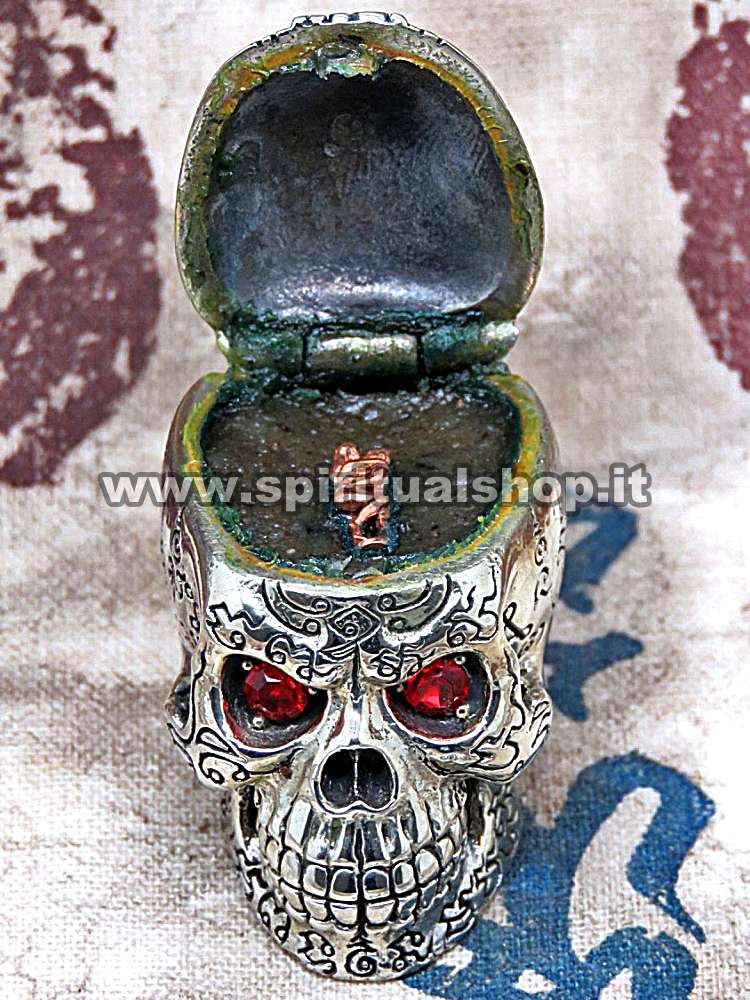 AMULETO più POTENTE al MONDO Teschio SCRIGNO 108 TEMPLI ORIGINALE per AMORE, LAVORO, VITA FORTUNATA, MASSIMA PROTEZIONE!*