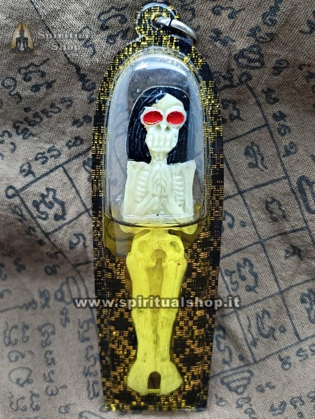 MAE-SKELETRON Dea NECROMANTICA THAILANDESE Porta DENARO, RICCHEZZA, VINCITE. TI PROTEGGE e PUNISCE Inesorabilmente I TUOI NEMICI! SPECIALE OLIO KATHUMA (Unico Pezzo!)*