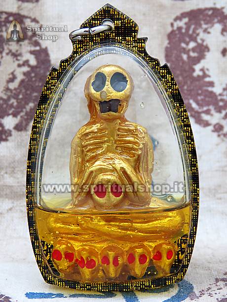 Amuleto Necromantico 7 Teschi OLIO KROOX POTENTISSIMO LAVORO SOLDI VINCITE e MASSIMA PROTEZIONE. Con Pezzo VESTE del MONACO (Unico Pezzo!)*