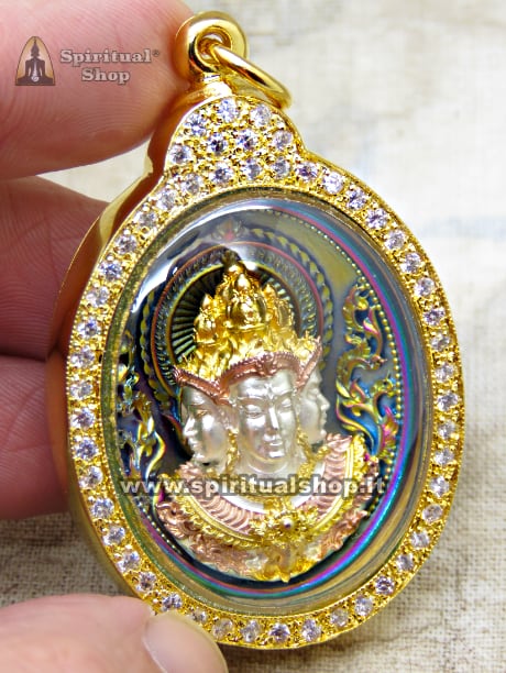 Amuleto Thailandese LUXURY BUDDHA 4 FACCE - BIDIMENSIONALE Protezione Totale contro Sfortune, Magia Nera, Fatture, Perdite Economiche Porta RICCHEZZA con TEMPLE BOX e Mantra Speciale. LIMITED EDITION (🥇 ELETTO DA SPIRITUAL SHOP® AMULETO DELL'ANNO 2024)*