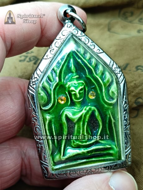 Nuovo Amuleto Thailandese GREEN CERAMIC BUDDHA OTTIENI DENARO E RICCHEZZA IN BREVE TEMPO (UNICO PEZZO DISPONIBILE)*