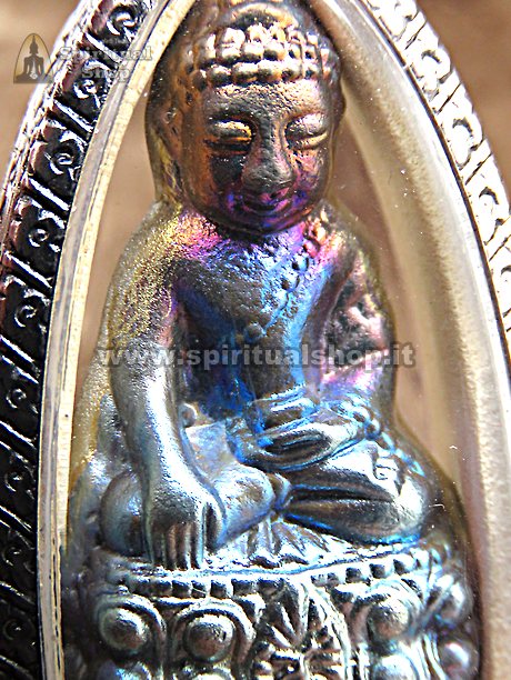 AMULETO THAILANDESE "MEDICINE BUDDHA" LEK LAI RAINBOW ENERGY da LP SOMPORN (LP YAI) Scomparso 8/11/2023 - ORIGINALE per SPIRITUAL SHOP Pezzo STRATOSFERICO*