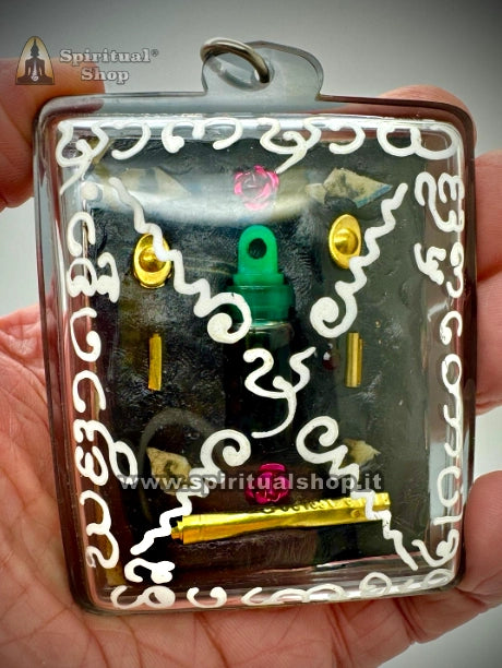 Amuleto Thailandese Necromantico "DEMON" (Potentissima ANTICA MAGIA KHMER!) per PROTEZIONE e RICCHEZZA Realizzato su Osso UNICO Pezzo Esistente al Mondo!