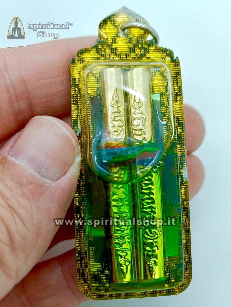 🔥Amuleto Thailandese DOPPIO TAKRUT (Legato) per VINCITE, FORTUNA, PROTEZIONE con il PREZIOSO e INTROVABILE OLIO VERDE (Non Basteranno per Tutti!) ULTIMO RIMASTO!*