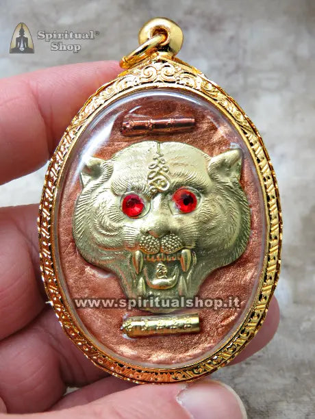 🔥STUPENDO LOCKET THAILANDESE "GRAND TIGER" เสือ DEL MONACO LP PERN - ULTRA POTENTE SBRANA FATTURE MALOCCHI ENERGIE NEGATIVE INVIDIE Ti PORTA RICCHEZZA, FORTUNA DAL TEMPIO WAT BANG PHRA ENTRA E LEGGI (UNICO PEZZO)