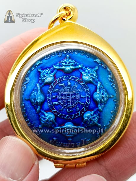 Amuleto Thailandese LUXURY PHRA PIDTA BLUE EDITION Protezione Totale contro Sfortune, Magia Nera, Fatture, Perdite Economiche con TEMPLE BOX e Mantra Speciale. Pezzo Super Esclusivo per 1 Fortunato!*