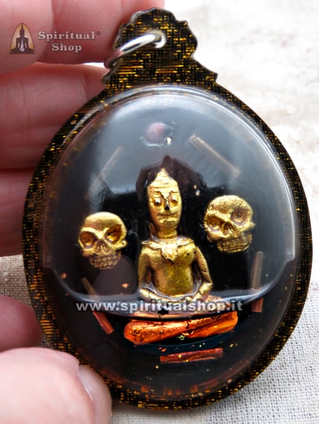 Amuleto PHRA GANG 11 TESCHI NECROMANTICO Olio MAGICO da KRUBA KAMPENG, per RICCHEZZA PERSONALE, ABBONDANZA LAVORATIVA e VENDITE FACILI SENZA INTOPPI (SOLO 1 PEZZO)