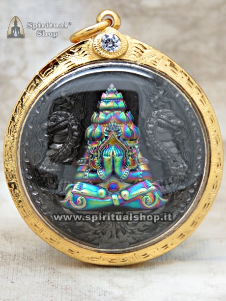 amuleto thailandese phra pidta black titanium