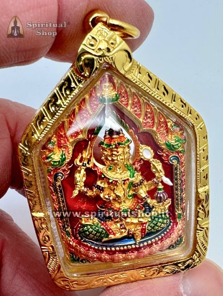 Nuovo Amuleto Thailandese PHRA PROM ERAWAN GOLDEN - SCACCIA MALOCCHIO FATTURE MAGIA NERA INVIDIE e RENDE POSITIVO IL TUO FUTURO VERSIONE EXTRA QUALITY - FULL COLOR LIMITED EDITION (UNICO PEZZO)*