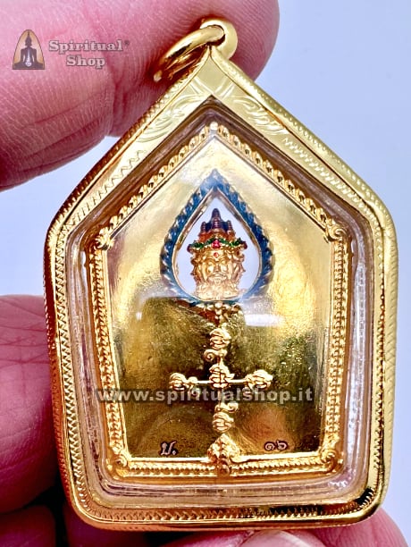 Amuleto Thailandese PHRA PROM ERAWAN GOLDEN - SCACCIA MALOCCHIO FATTURE PERSONE MALVAGIE MAGIA NERA INVIDIE e RENDE POSITIVO e PROSPEROSO IL TUO FUTURO VERSIONE EXTRA QUALITY - FULL COLOR LIMITED EDITION (UNICO PEZZO)