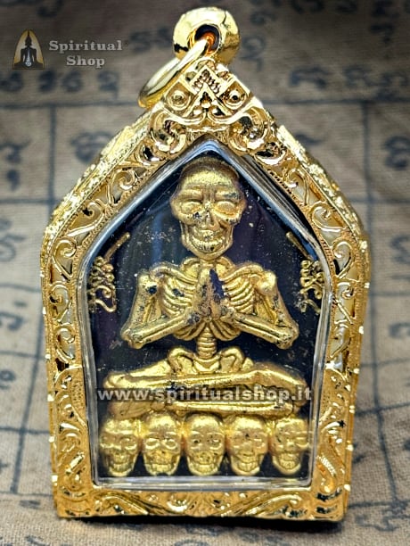 NUOVO AMULETO THAILANDESE NECROMANTICO "PRAI THONG" VERSIONE GOLDEN MICRON 4K DIVENTA UN LEADER, ESPLOSIONE DEL TUO BUSINESS, FASCINO, SUPERAMENTO DEGLI OSTACOLI*