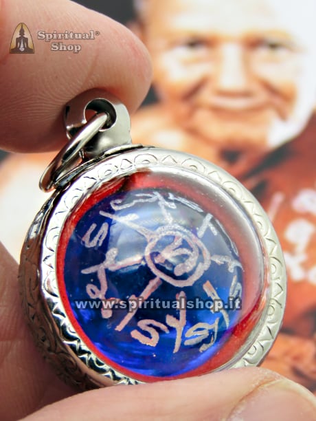 STUPENDO AMULETO "GLOBO LUCE BLUE" INCISO con YANTRA MAGICI dai Discepoli di LP PERN per PROTEZIONE TOTALE, VITA FORTUNATA, ENERGIA POSITIVA AL TUO FIANCO (TEMPIO WAT BANG PHRA) ENTRA E LEGGI!