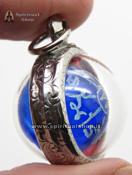 STUPENDO AMULETO "GLOBO LUCE BLUE" INCISO con YANTRA MAGICI dai Discepoli di LP PERN per PROTEZIONE TOTALE, VITA FORTUNATA, ENERGIA POSITIVA AL TUO FIANCO (TEMPIO WAT BANG PHRA) ENTRA E LEGGI!