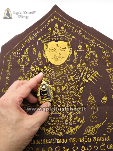 Amuleto Thailandese STUPENDO KHUN PAEN Guerriero Thai SUPER POTENTE per SPAZZARE VIA PROBLEMI, MASSIMA PROTEZIONE DA EVENTI E PERSONE NEGATIVE, (Edizione Speciale Grosso Pha Yant Pentagonale) UNICO PEZZO DISPONIBILE!!!*