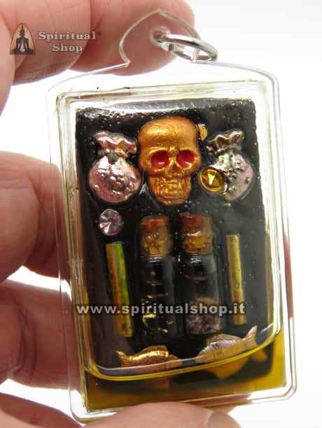 Amuleto Thailandese "SKULL OF POWER" Aumenta la Fortuna, Supporta il Business e Affari, Aumenta il Tuo Charm e Attrazione Sessuale (Unico Pezzo Serie Limitata)*