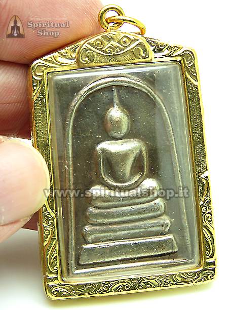 Amuleto Ufficiale SOMDEJ dal Monaco Somdej Toh 1877-1872 (Conosciuto come Phra Buddhacarya) GRANDE PROTEZIONE con Scrigno e Pha Yant Introvabile