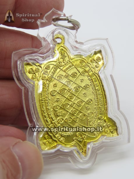 AMULETO THAILANDESE RARA TARTARUGA ROSSA CON WESSUWAN (PROTEZIONE & RICCHEZZA) + GROSSA PHA YANT WESSUWAN ROSSA 21x30cm PRESA DA ME AL TEMPIO DI WESSUWAN REGALO (SOLO 1 PEZZO DISPONIBILE)