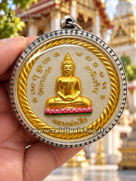 Amuleto Thailandese "TIGER AND BUDDHA" per Proteggersi dai Pericoli, Respingere i nemici Cattiva Sorte, Attirare la fortuna (Unico Pezzo) Tempio Wat Bang Waek