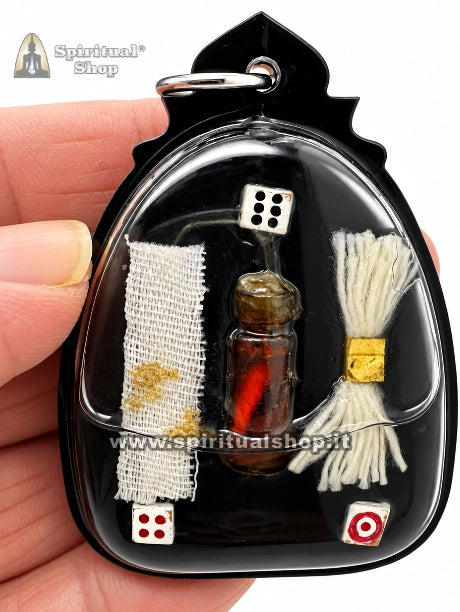 Amuleto Thailandese 11 Teschi Necromantici POTENTISSIMO per LAVORO e Entrate MONETARIE, VINCITE DENARO Con VESTE del MONACO. Unico Pezzo!