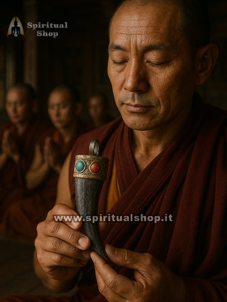 AMULETO TIBETANO CORNO SCIAMANO (Ormai è Introvabile) Toglie MALOCCHIO FATTURE  PROTEGGE da ENERGIE NEGATIVE e INVIDIA. FORTEMENTE CARICO di ENERGIA POSITIVA e DONA PACE e SERENITA' (1 SOLO DISPONIBILE!*