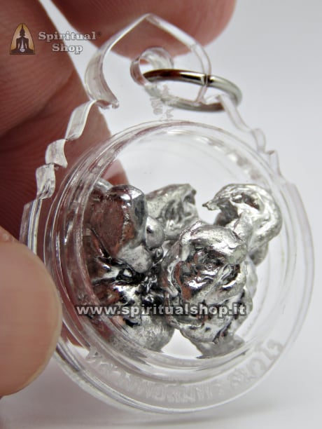 LEKLAI SILVER NATURAL WATERPROOF (3x3.6cm) - PRESO AL TEMPIO DI SOMPORN PERSONALMENTE Per PROTEZIONE & RICCHEZZA SVILUPPO POTERI*