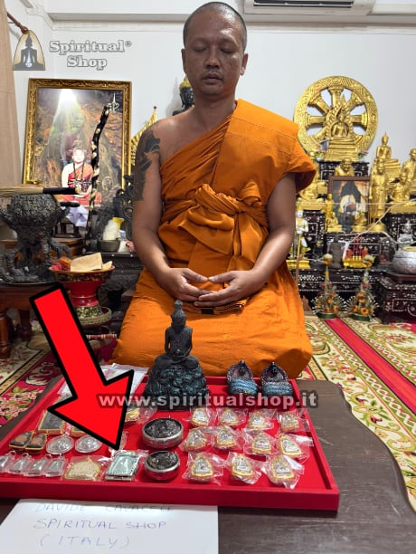 LEKLAI DUAL SILVER GOLD con COLLANA Speciale - PRESO AL TEMPIO DI SOMPORN PERSONALMENTE Per PROTEZIONE & RICCHEZZA (🔥UNICO PEZZO!!!)*