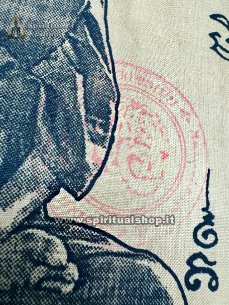 GROSSO PHA YANT TELA SACRA DI LP PERN ENERGIZZATA con TIMBRO UFFICIALE TEMPIO WAT BANG PHRA per PROTEZIONE e RICCHEZZA!*