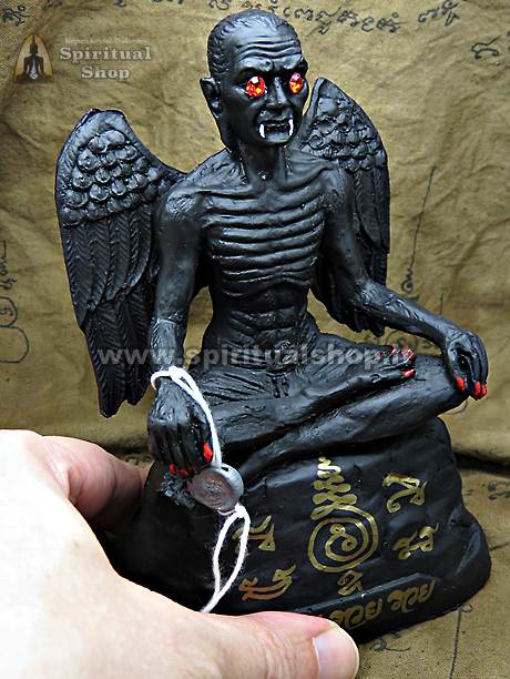 STATUA MAGICA BLACK KRAW KIEW "ALI SPIEGATE" UFFICIALE DAL TEMPIO DI LP SOMPORN E' il Massimo per Ricchezza, Sviluppo Energie Interne, Carismi Magici, Veggenza, Telecinesi, Imposizioni Mentali, Protezione Assoluta! (UNICO PEZZO)