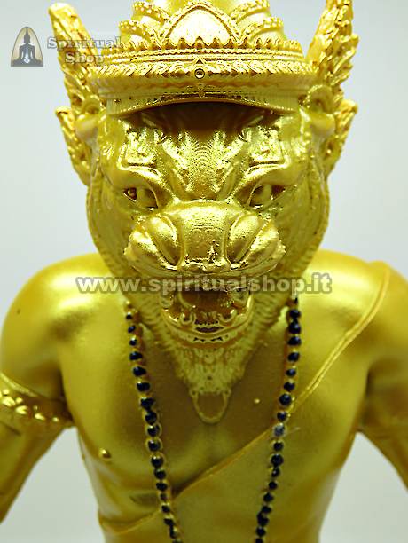 STATUA MAGICA RUESI GOLDEN "ULTRA-TIGER" - 2 ANNI PER AVERLA - POTENTISSIMA PER DENARO, LAVORO, SUCCESSO NELLA VITA 20x13.5cm con OBLO' VISIBILE TERRE DEL TEMPIO + Cert. Beni Culturali (PEZZO STREPITOSO)*