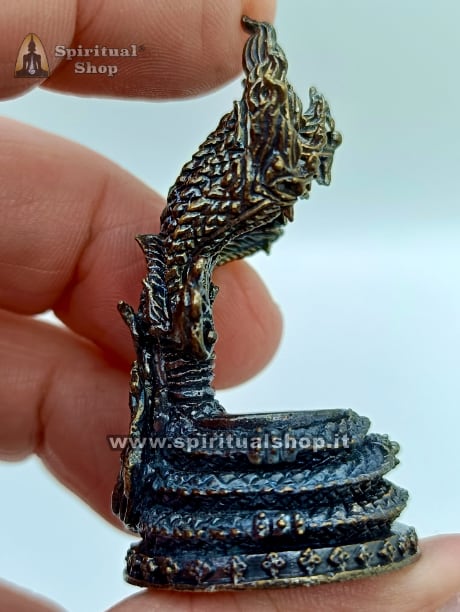 STATUINA THAILANDESE TRONO 7 NAGA con RITUALE SFERA ROSSA per PROTEZIONE PERSONA e DEGLI AMBIENTI (Entra e Leggi)*