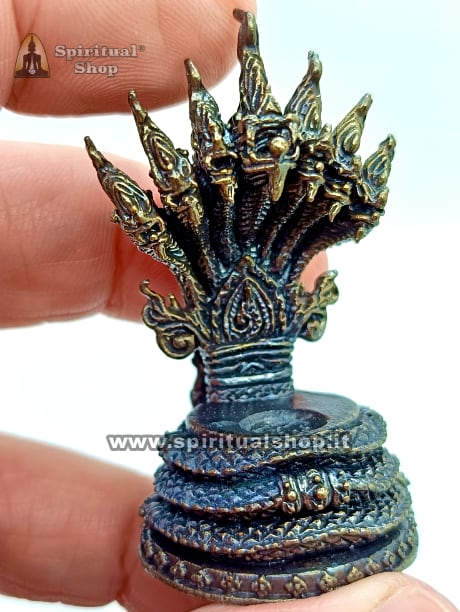 STATUINA THAILANDESE TRONO 7 NAGA con RITUALE SFERA ROSSA per PROTEZIONE PERSONA e DEGLI AMBIENTI (Entra e Leggi)*