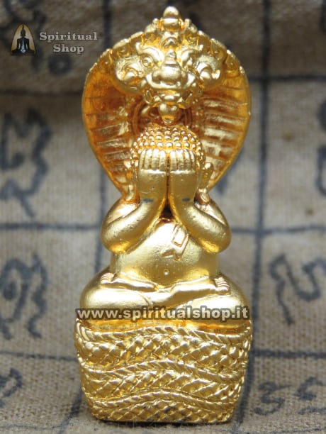 STATUINA THAILANDESE MAGIC PHRA PIDTA da LP KAMBU Meravigliosa per RICCHEZZA, VITA FORTUNATA, MASSIMA PROTEZIONE (Ufficiale Con Temple Box)