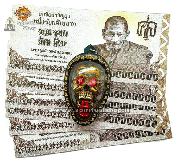TALISMANO THAILANDESE NECROMANTICO CRANIO MILIONARIO 💰🤑💸💎💶 Per GROSSE VINCITE a GIOCHI, GRATTA e VINCI, SCOMMESSE, LOTTO, SUPERENALOTTO, CASINO' + 5 BANCONOTE MONACO REGALO (UNICO PEZZO!)*