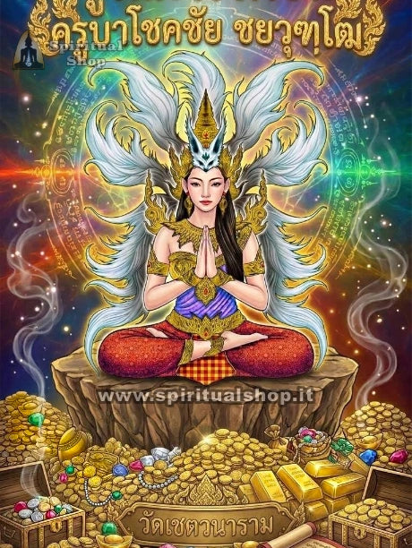 Talismano Thailandese DEA 9 CODE DI VOLPE (Nang Chingchok) per RICCHEZZA, CHARM, FORTUNA, PROTEZIONE ECONOMICA (Unico Pezzo Disponibile)
