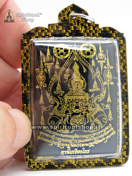 Talismano Thailandese RAHU MOKLOK FULL YANTS Specifico per GROSSE VINCITE (Giochi, Scommesse, Gratta e Vinci, Lotto...) con Magnifico PHA YANTS ROSSO in Regalo (Unico Pezzo)*