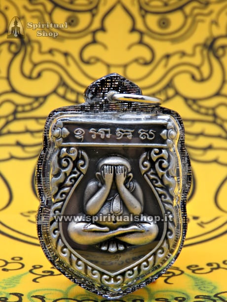 🔥TALISMANO THAILANDESE RAHU PHRA PIDTA SACRED METAL RICCHEZZA, VINCITE, LAVORO E MASSIMA PROTEZIONE + GROSSO PHA YANT RAHU UFFICIALE IN REGALO (150 Euro) PER I PIU' VELOCI*