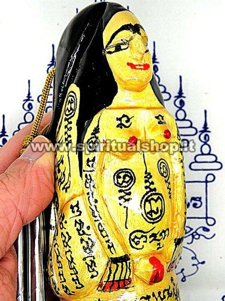 ENORME Amuleto Thai Propiziatorio per FORZA SESSUALE FASCINO MAGNETICO Lavorato e Dipinto a Mano + Mantra speciale (Ultimo Rimasto!)*