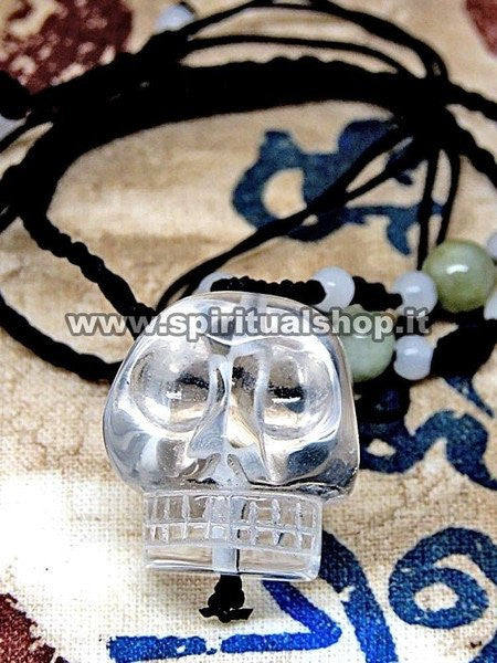 Spettacolare Collana Sciamano Quarzo Tibetano Alta Quota Reiki Cristallo Terapia (Sciam1)