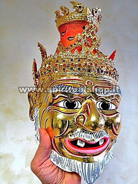 Gigantesca Maschera di Ruesi Lersi Originale fatta e Dipinta a Mano utilizzata dagli Shamani Poderosa L'energia che Emette!*