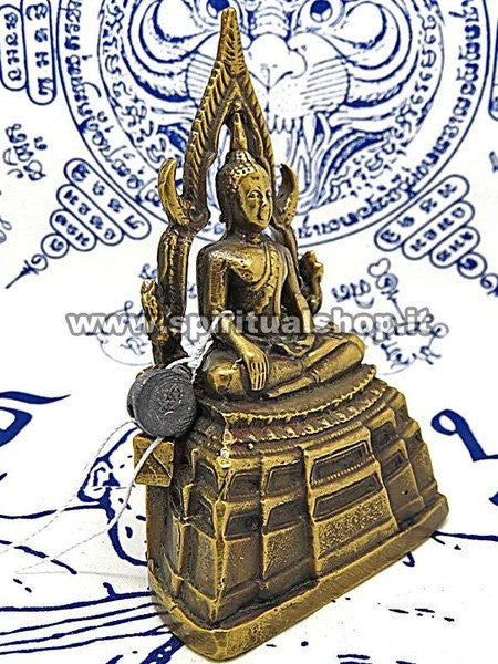 Statua Buddha Chinnaraj GROSSA in Ottone Energizzata da Monaci con certificato Min. Beni Culturali Thailandese!