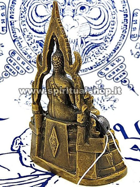 Statua Buddha Chinnaraj GROSSA in Ottone Energizzata da Monaci con certificato Min. Beni Culturali Thailandese!