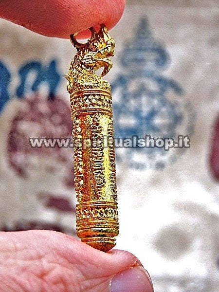 Pendente TAKRUT 5 Yant (Edizione Speciale) per Ricchezza Protezione Benessere* + Tela Sacra Pha Yant Regalo!