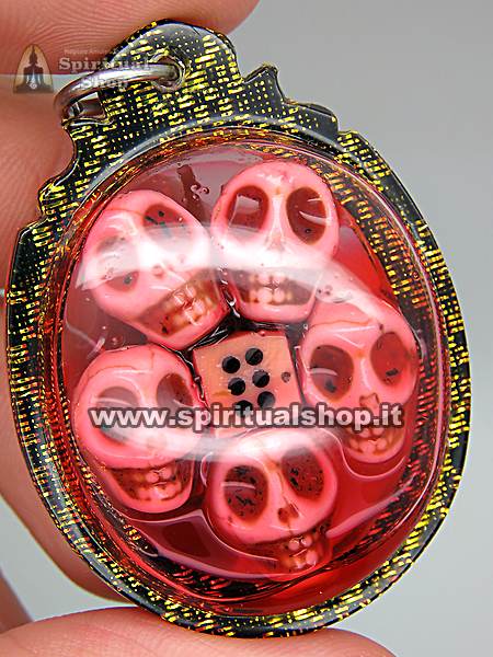 amuleto 5 teschi necromantico