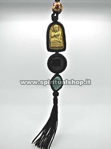 Speciale Amuleto Verticale (Per Entrate Economiche) Dea Nang Kwak (Doppio Lek Nam Pee Black + Green) Unico Pezzo Disponibile!