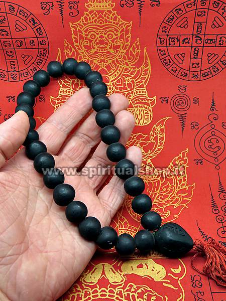 ENORME Bracciale Meditativo in LEK NAM PEE (Dal Tempio Wat Bang Phra) + GIGANTESCA Tela (30.5x41cm) Magica WESSUWAN Edizione Ultra-Limitata!