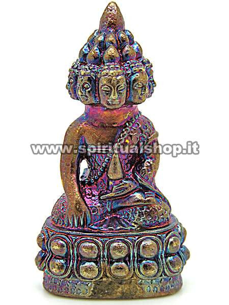 Buddha 9 Facce Kring forgiato con BRONZO Sacro ARCOBALENO per Protezione, Fortuna, Benessere Economico* (TORNATO 1 UNICO PEZZO!)
