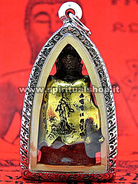 Amuleto Buddha Amitayu in BRONZO con MANTELLO DORATO Buddha Guanyin nel Retro LONGEVITA' e RICCHEZZA* IMPERDIBILE!