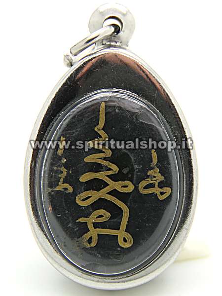 LEK LAI Talismano Grezzo Qualità 'Kod Koth' in Amuleto Acciaio (Rif. LL12) 43x26mm NON FARTELO SFUGGIRE!