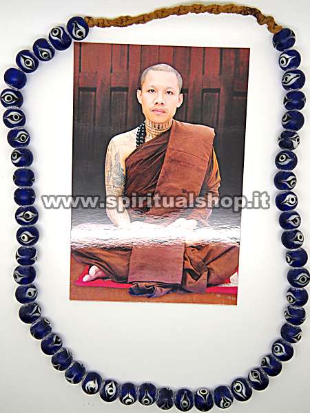 Magico Mala BLUE Collana Shamano propizia apertura 3° Occhio e Veggenza SUPERIORE* compresa di Mantra!