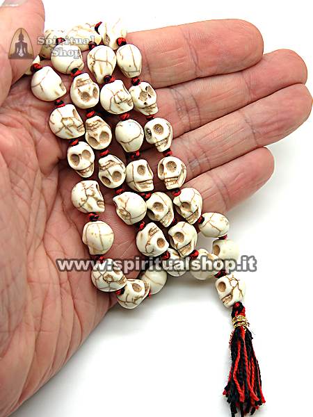 MALA TIBETANA 55 TESCHI (34cm circa) Energizzato e Benedetto da Importante Lama Tibetano (UNICO PEZZO!)*